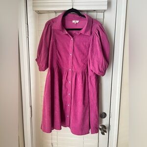 Entro corduroy, button-down dress